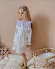 lavanta nakışlı elbise