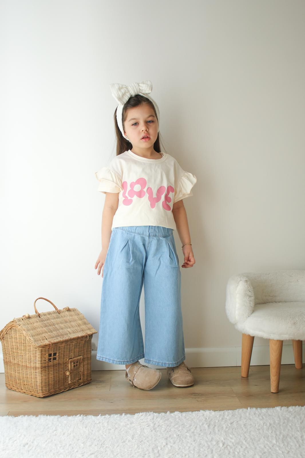 LOVE kot pantolon takım