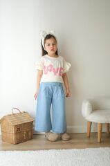 LOVE kot pantolon takım