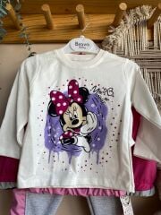 Minnie mouse ceketli takım