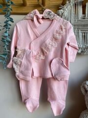 Yenidoğan beşli takım pembe