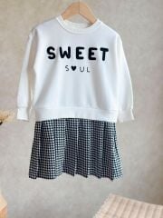 Pötikare beyaz elbise