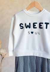 Pötikare beyaz elbise