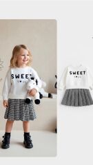 Pötikare beyaz elbise