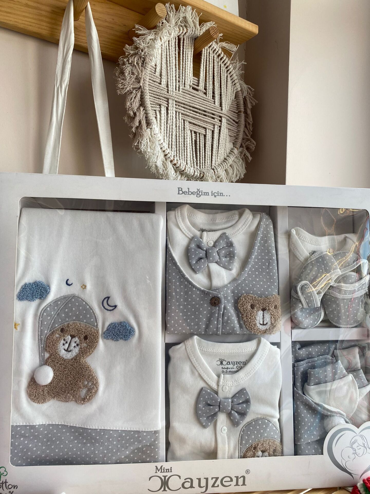 Cayzen bear yenidoğan set 10 parça