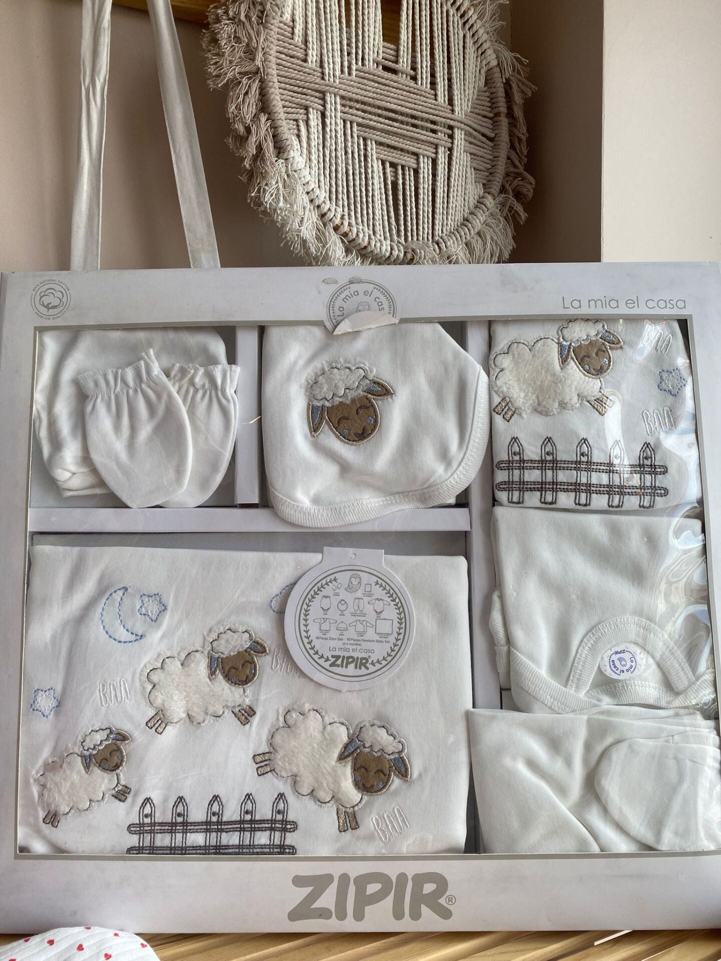 Zıpır kuzu yenidoğan set 10 parça