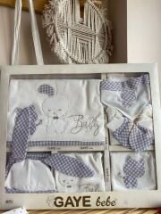 Gaye tavşanlı yenidoğan set 10 parça