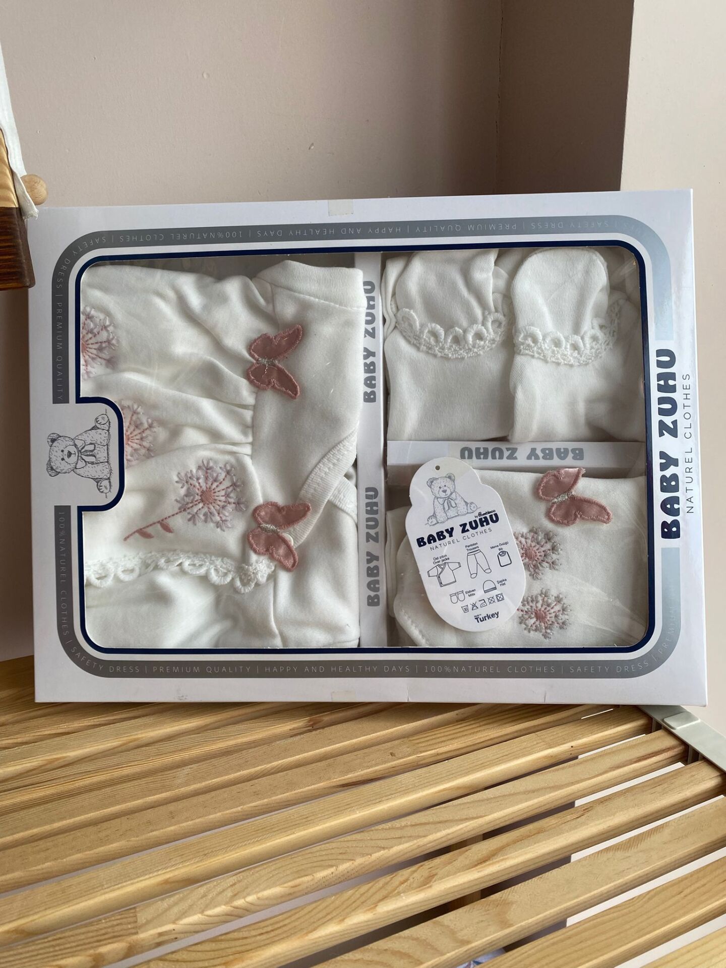 Baby zuhu kelebek yenidoğan set 5 parça