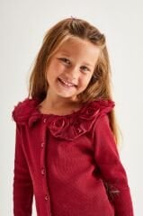 Bordo gül yaka takım