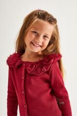 Bordo gül yaka takım