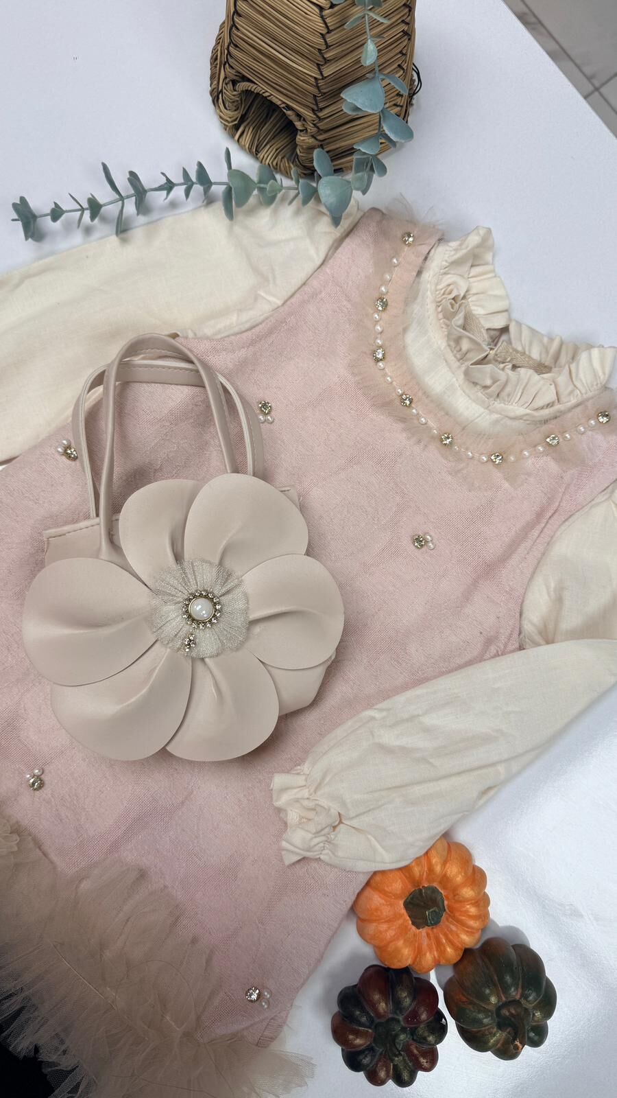 Pudra Çantalı 3lü Takım(çanta-gömlek-elbise)