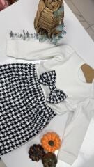 Kare Fiyonk Detaylı Etekli Takım