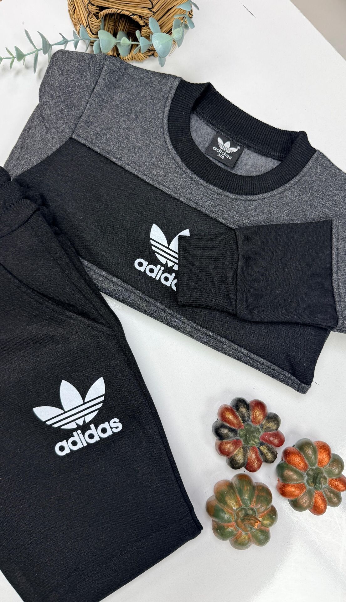 Eşofman Takımı 2'li Antrasit-Siyah