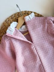 Fiyonklu Uzun Kollu Tuvit Elbise